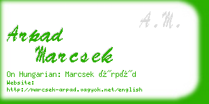 arpad marcsek business card